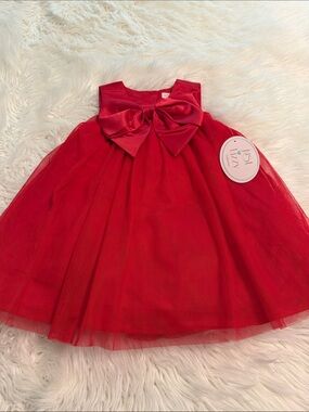 Just Lizzy Red Bow Tulle Party Dress for girls size 2T brand new